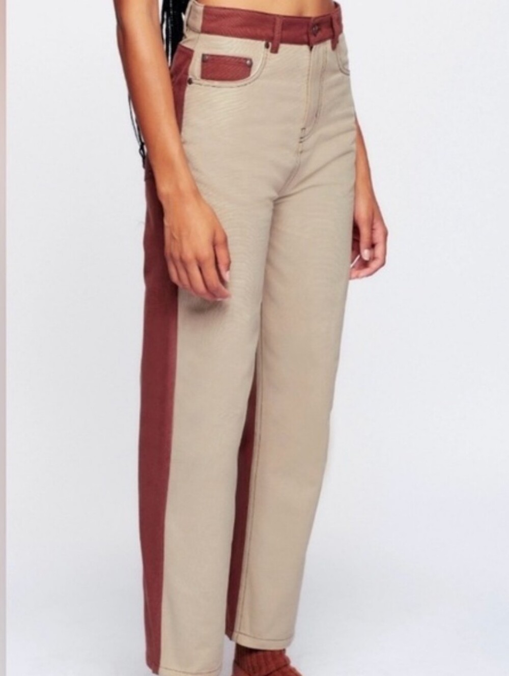 Kotn Indus 2 Tone Straight Leg Pants Utility Size 27